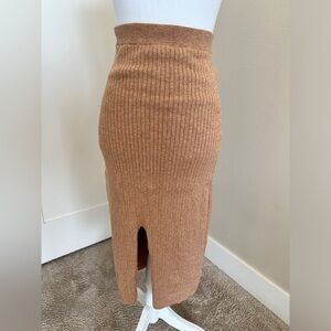 Free People Skyline Midi Knit Skirt - Small